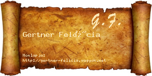 Gertner Felícia névjegykártya